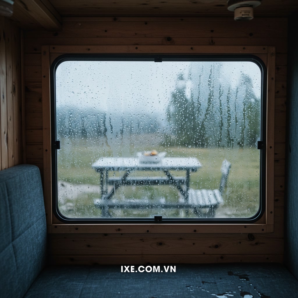 Ảnh hưởng của nhiệt độ thấp (lạnh), mưa và độ ẩm đến nội thất xe camping