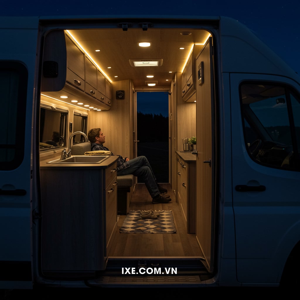 Ánh sáng trong xe camping thuê - Tầm quan trọng và thực trạng