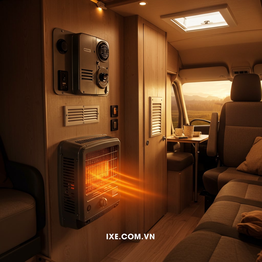 Các loại hệ thống sưởi ấm phổ biến trên xe camping