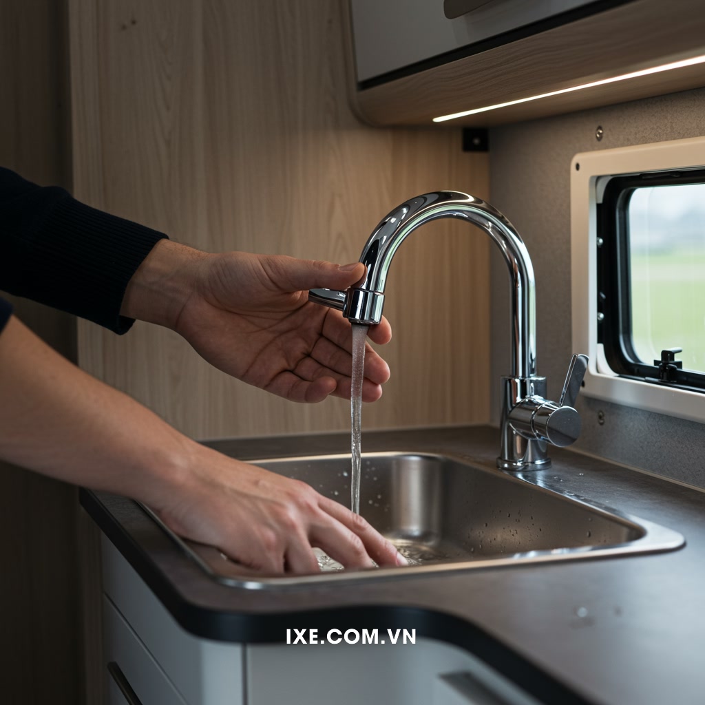Cách sử dụng nước sinh hoạt (vòi, sen tắm, bơm nước)