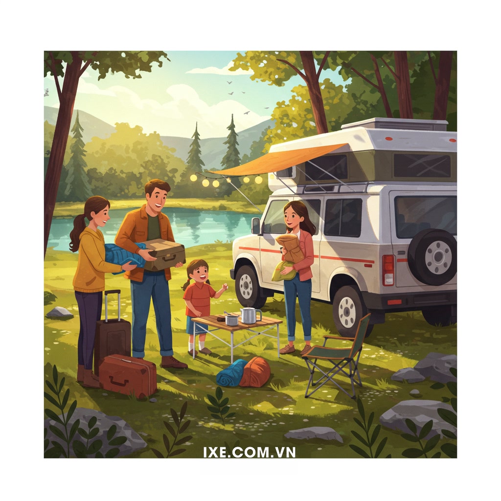 Chuẩn bị và tận hưởng chuyến đi camping bằng xe
