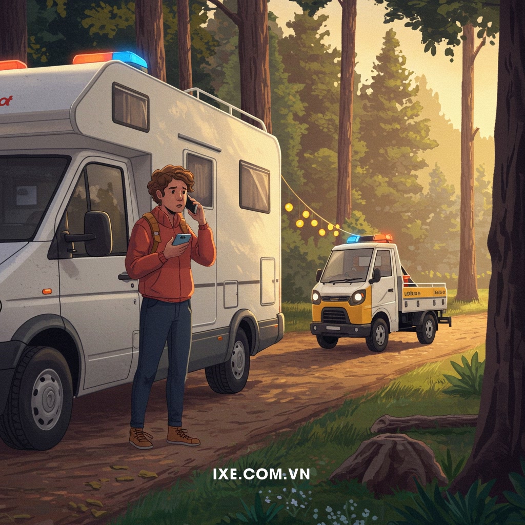 Dịch vụ hỗ trợ khẩn cấp từ công ty cho thuê xe camping bao gồm những gì?