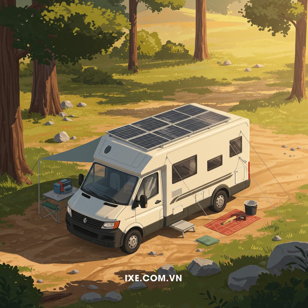 Giới thiệu & Lợi ích của Pin Năng Lượng Mặt Trời trên Xe Camping Thuê