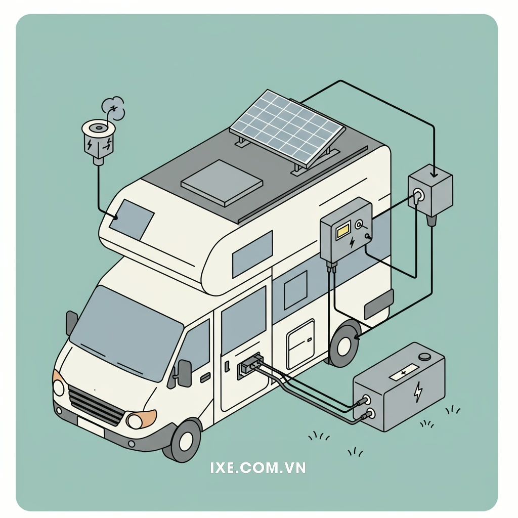 Hiểu rõ hệ thống điện trên xe camping thuê
