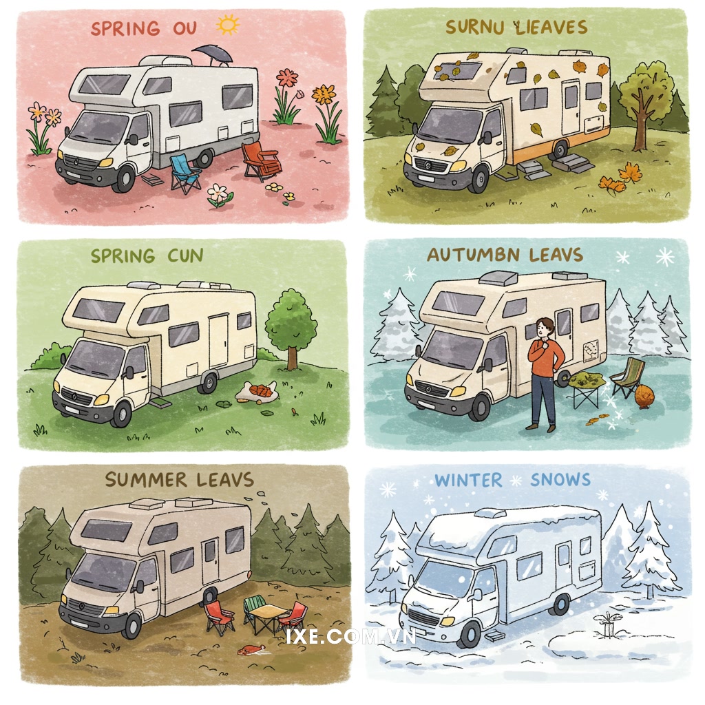 Hướng dẫn lựa chọn và thuê xe camping phù hợp cho từng mùa
