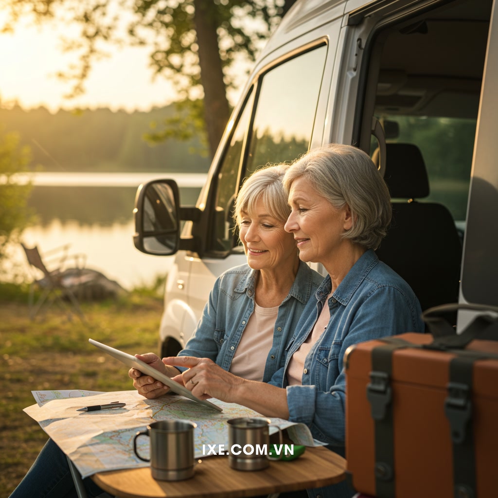 Lên kế hoạch hành trình và hoạt động khi du lịch bằng xe camping cho người cao tuổi