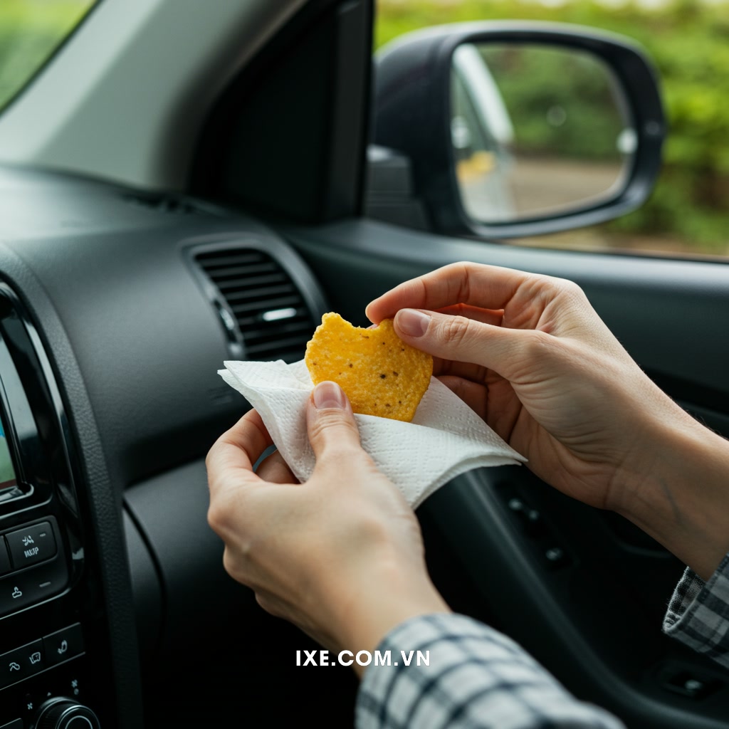 Lưu ý đặc biệt khi dùng thức ăn trên xe thuê