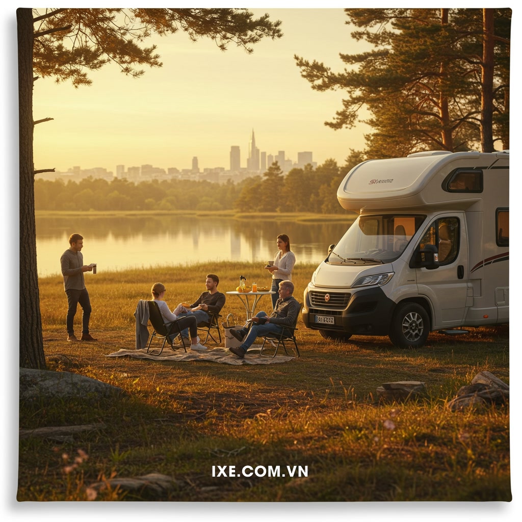 Mở đầu: Xu hướng cắm trại gần thành phố và lợi ích của xe camping