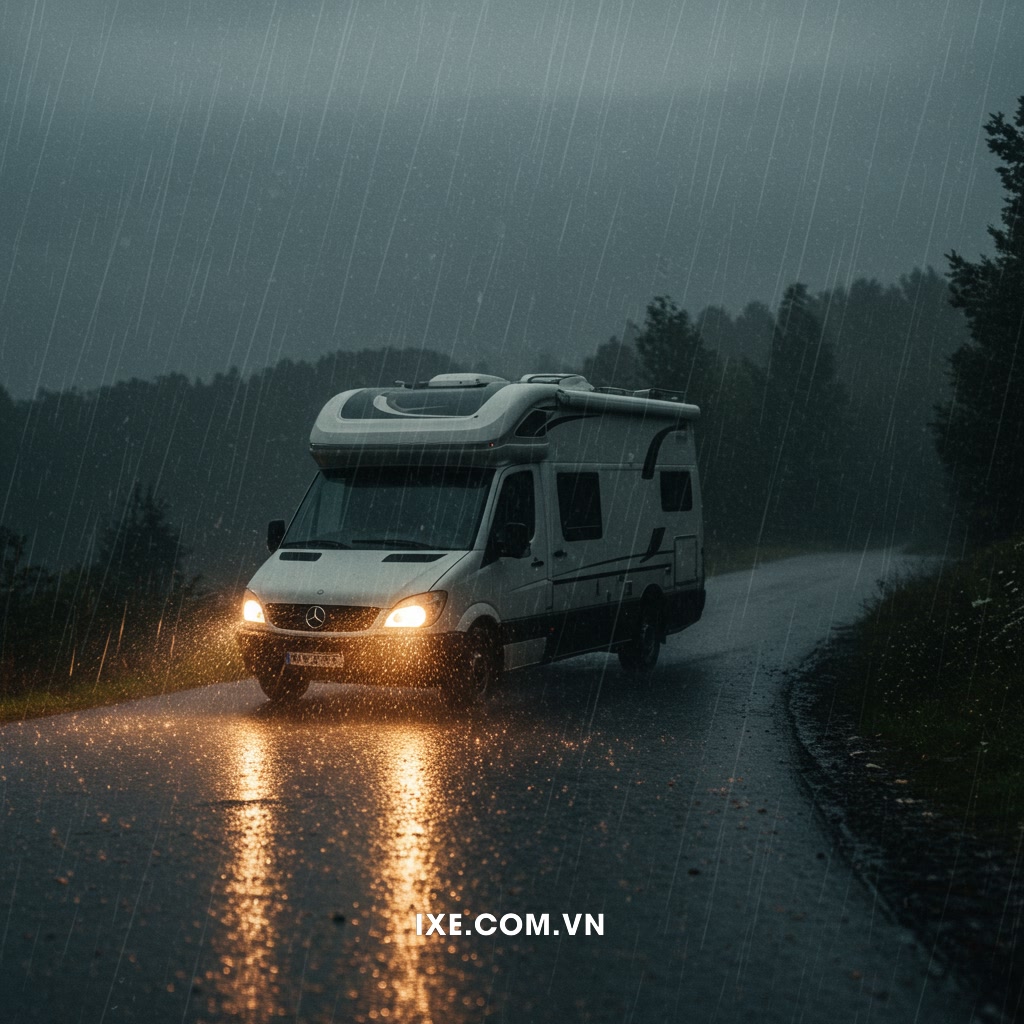 Những thách thức cần biết khi thuê xe camping vào mùa mưa