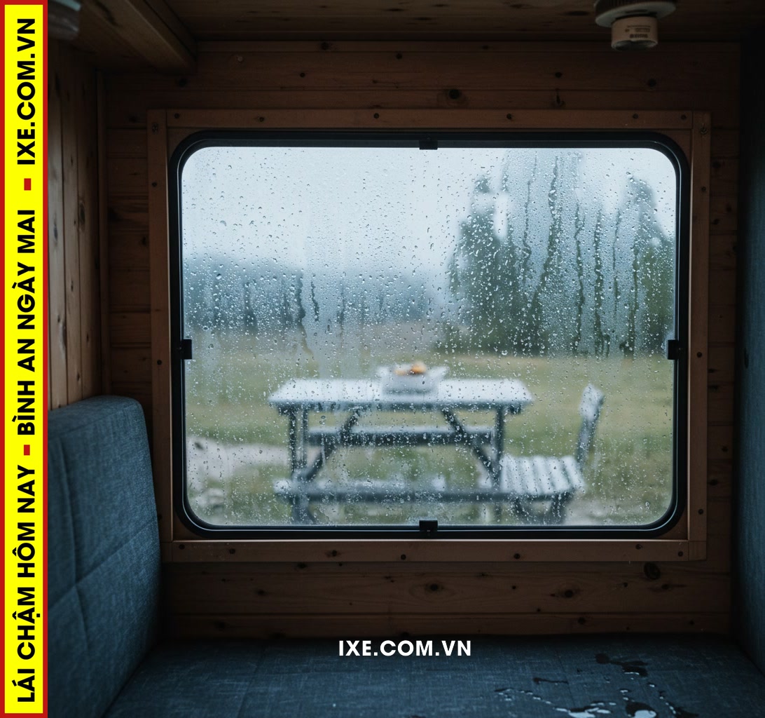 Ảnh hưởng của nhiệt độ thấp (lạnh), mưa và độ ẩm đến nội thất xe camping