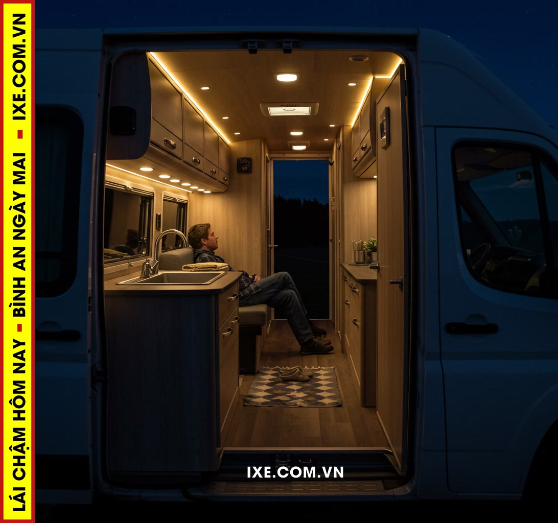 &Aacute;nh s&aacute;ng trong xe camping thu&ecirc; - Tầm quan trọng v&agrave; thực trạng