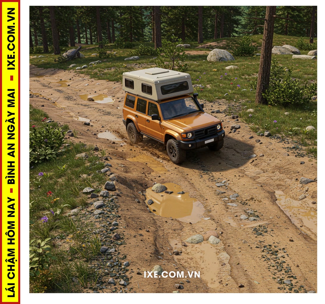 C&aacute;c kỹ thuật l&aacute;i xe an to&agrave;n tr&ecirc;n địa h&igrave;nh kh&oacute; (đồi dốc, lầy lội, đ&aacute; sỏi)