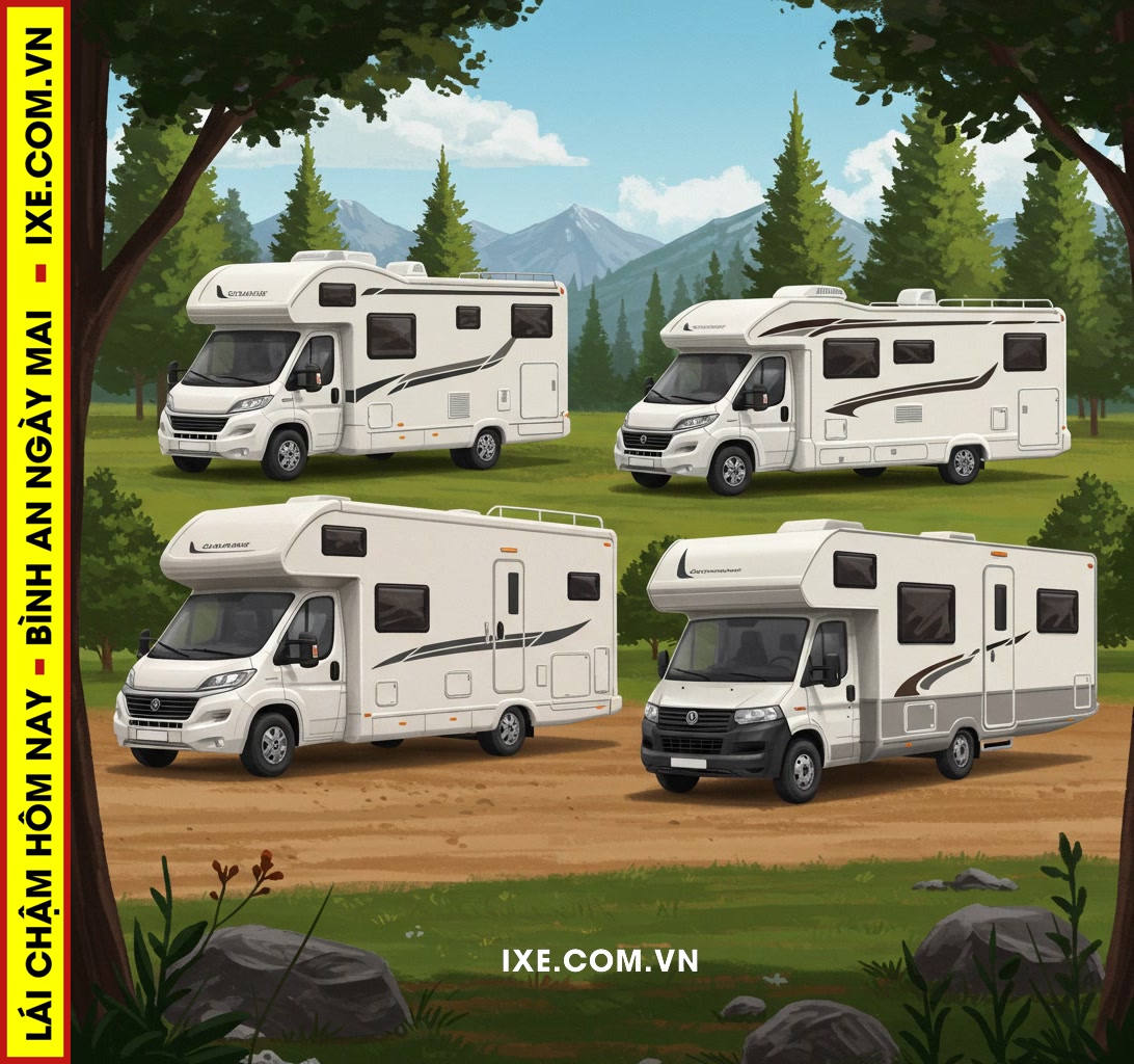 C&aacute;c loại xe camping phổ biến v&agrave; c&aacute;ch lựa chọn