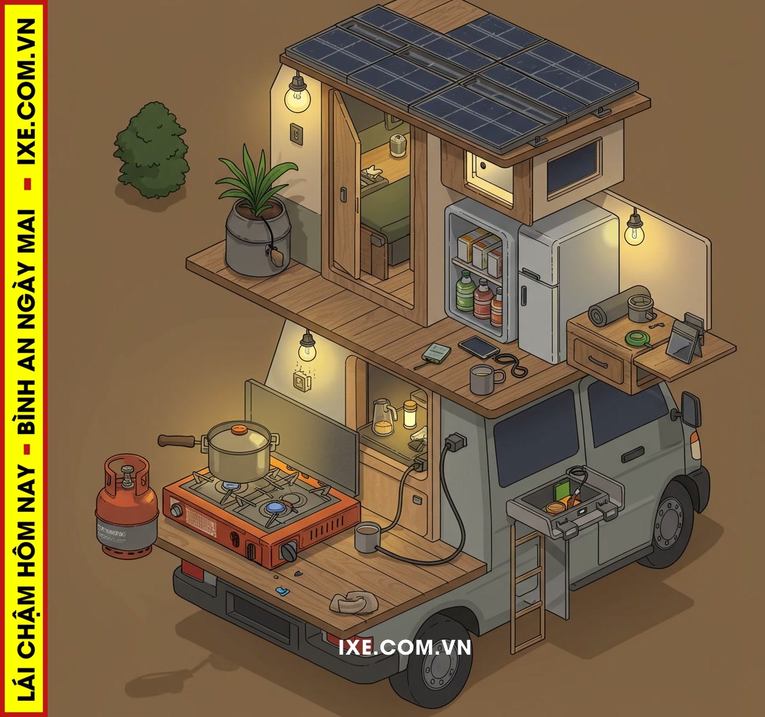 C&aacute;c nguồn năng lượng kh&aacute;c phục vụ sinh hoạt tr&ecirc;n xe (Gas, Điện)