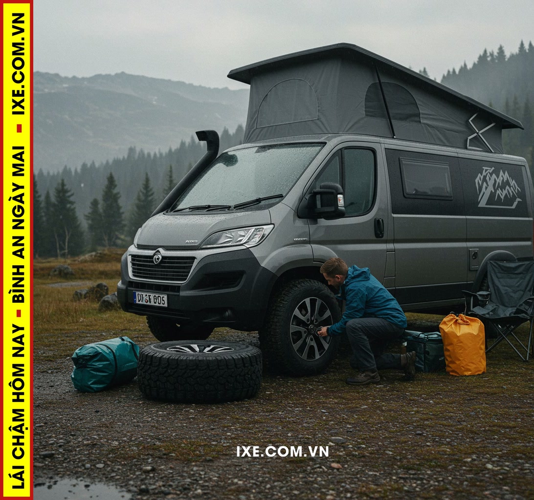Chuẩn bị kỹ lưỡng: Chìa khóa cho chuyến đi thuê xe camping mùa mưa thành công