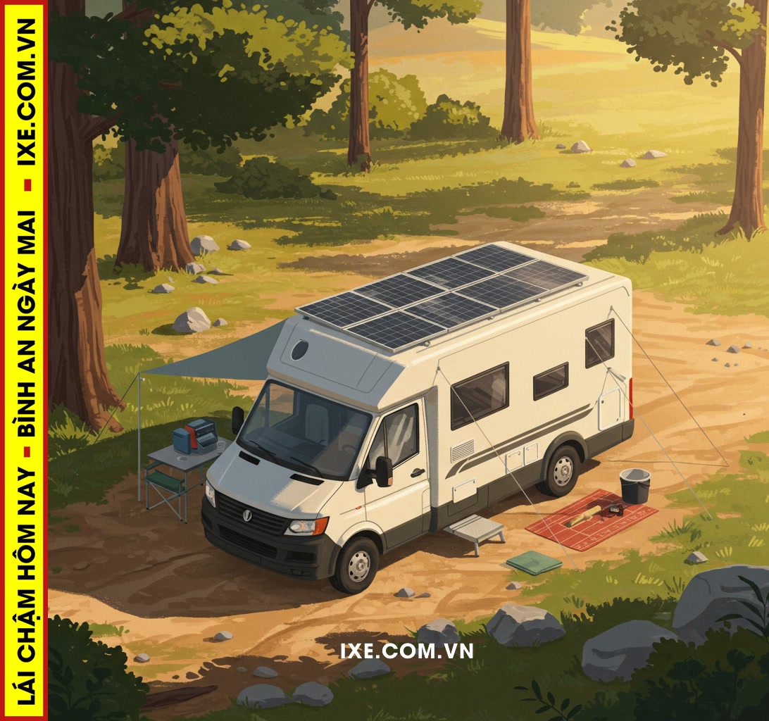 Giới thiệu & Lợi ích của Pin Năng Lượng Mặt Trời trên Xe Camping Thuê