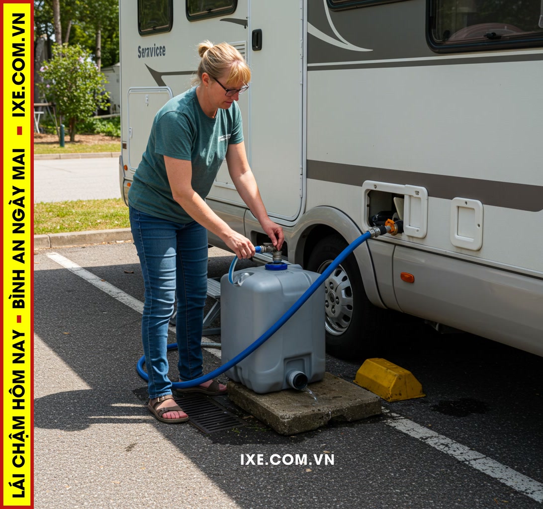 Kiểm tra và Chuẩn bị Hệ thống Nước trước khi Trả Xe