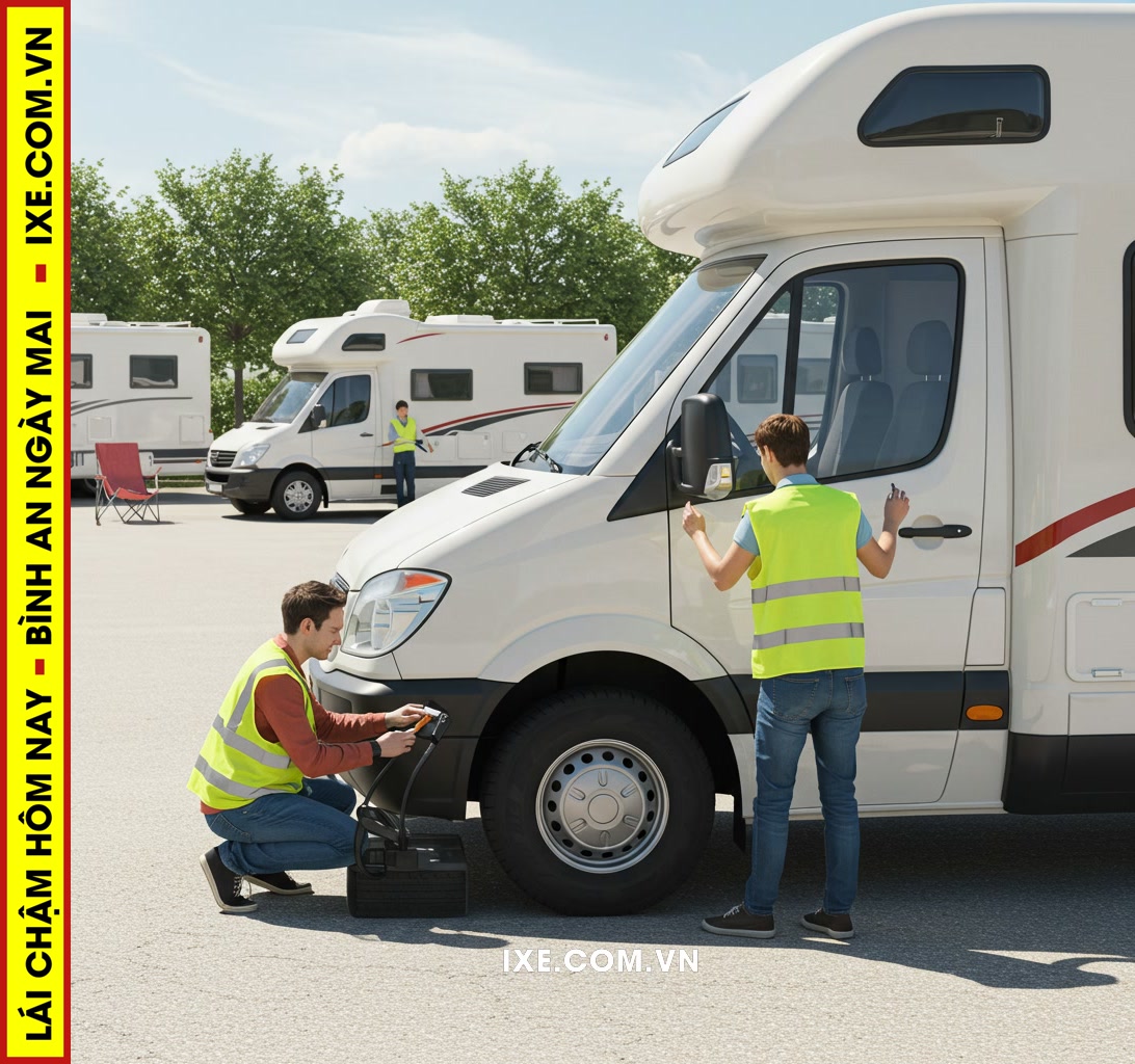 Kiểm tra v&agrave; chuẩn bị xe trước khi khởi h&agrave;nh (Đối với xe thu&ecirc;)