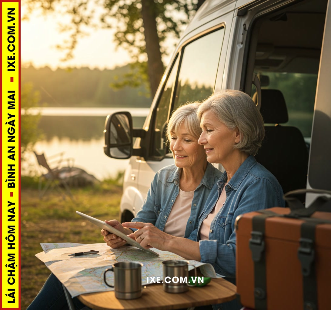 L&ecirc;n kế hoạch h&agrave;nh tr&igrave;nh v&agrave; hoạt động khi du lịch bằng xe camping cho người cao tuổi
