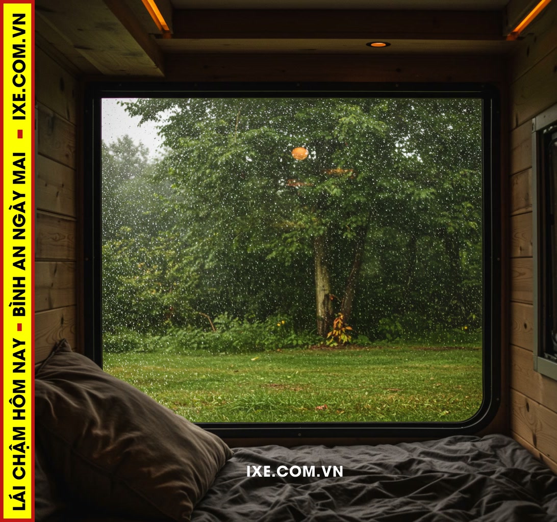 Mùa mưa và sức hút đặc biệt của việc thuê xe camping