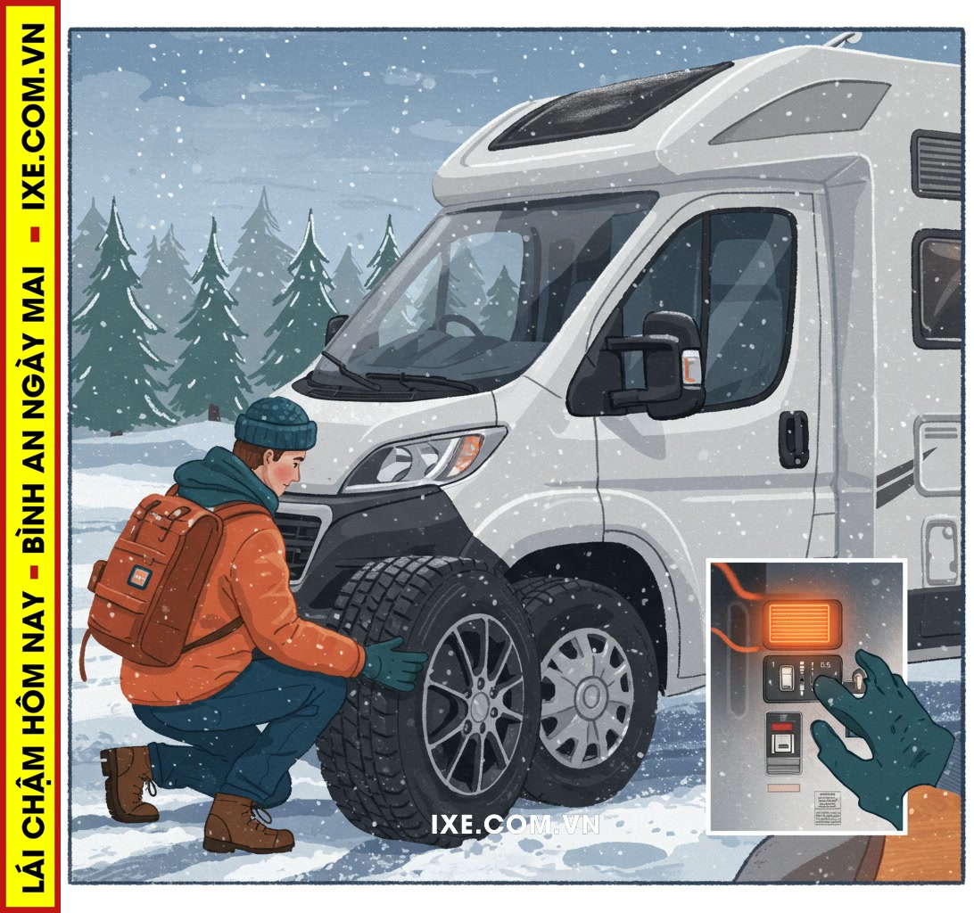 Những lưu ý đặc biệt khi thuê xe camping cho chuyến đi mùa đông