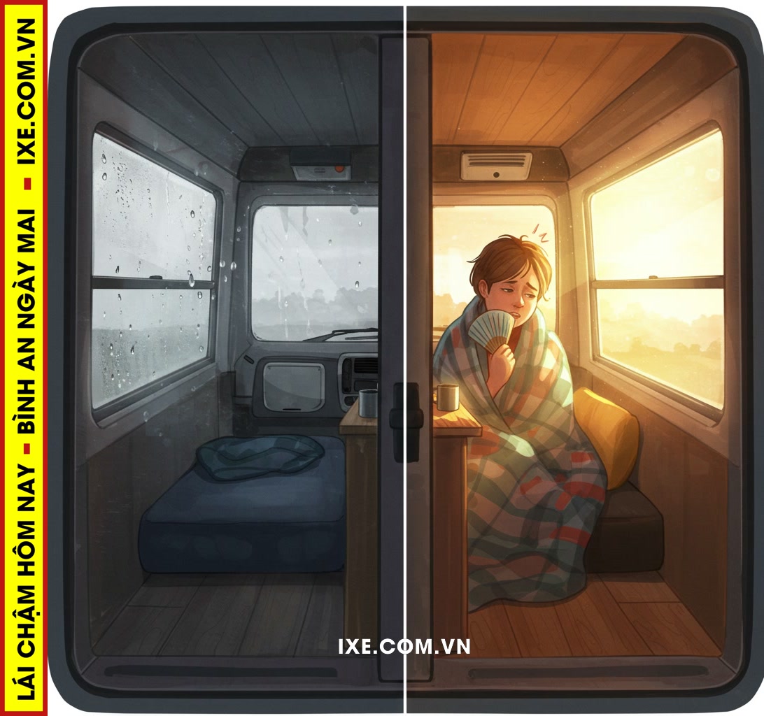 Tác động của các yếu tố thời tiết đến trải nghiệm sống và sinh hoạt bên trong xe