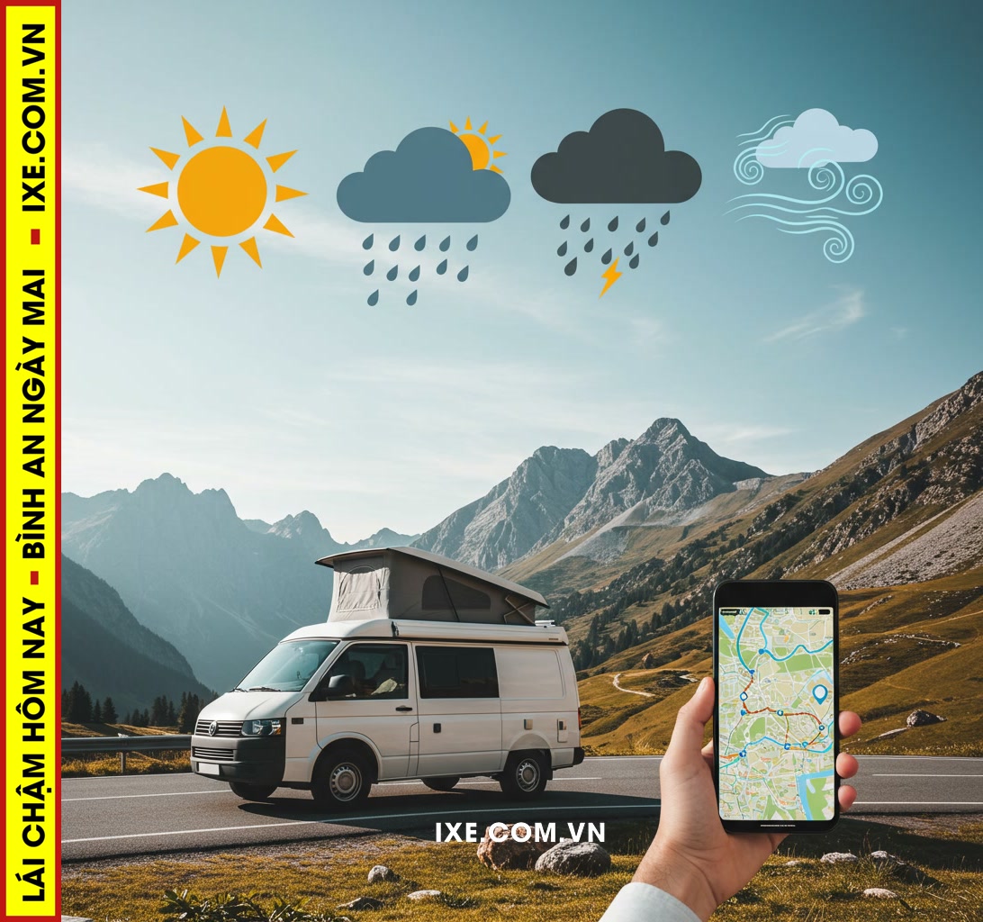 Tầm quan trọng của việc xem xét thời tiết khi thuê xe camping