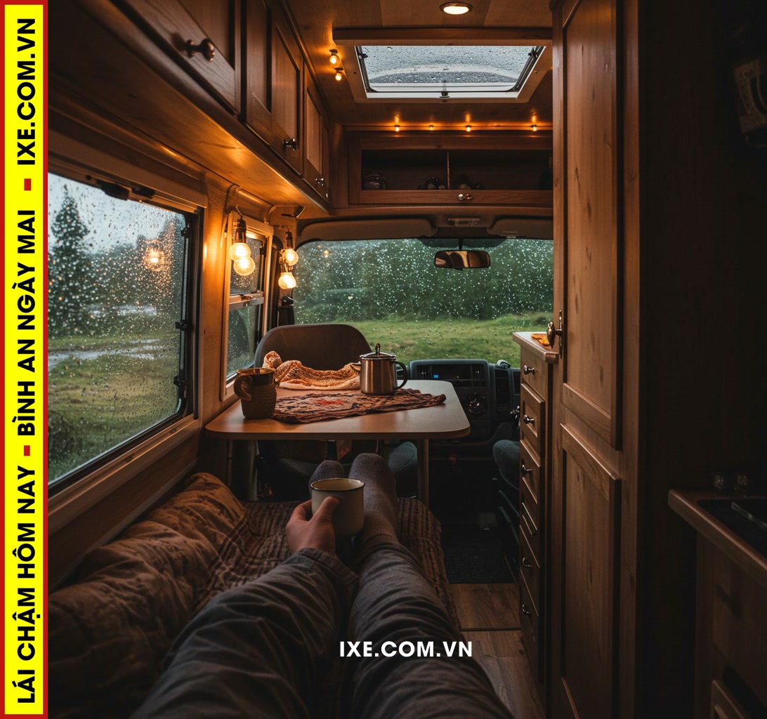 Tận hưởng trọn vẹn trải nghiệm thuê xe camping mùa mưa